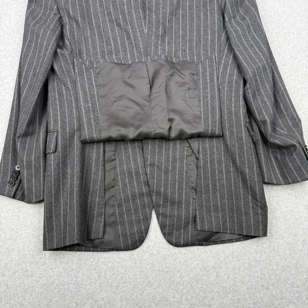 Ermenegildo Zegna Blazer Mens 54R Gray Striped Neiman Marcus Wool Sports‎ Coat